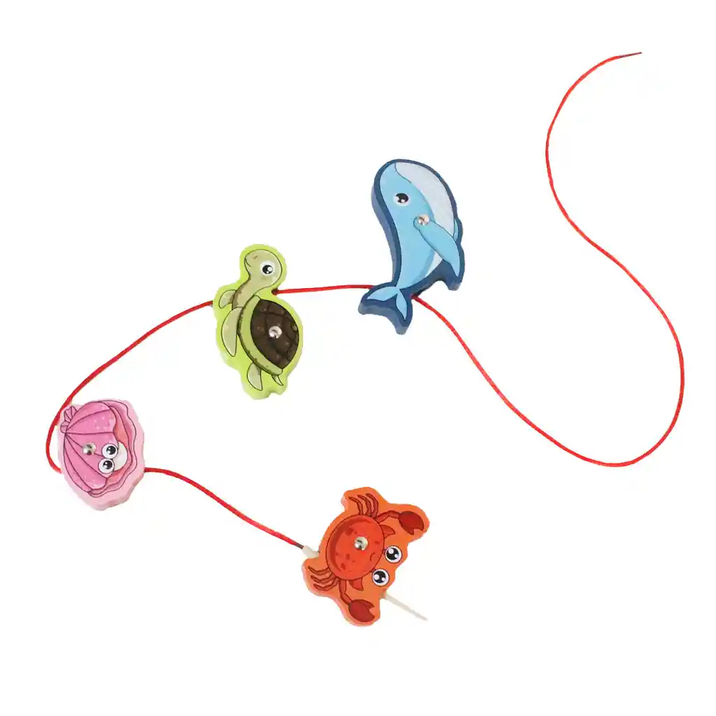 Juego De Pesca Magnético Con Cuerda Para Enhebrar Y Tablero