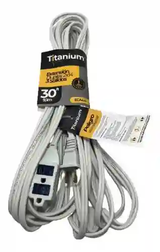 Extensión Eléctrica Multitoma Blanca 9,1 Metros
