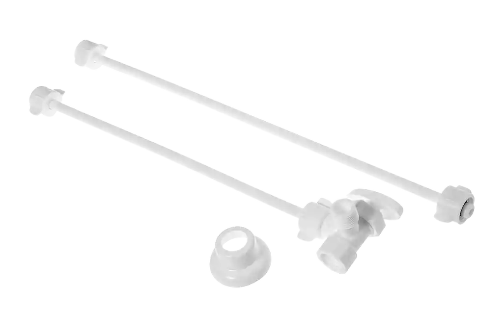 Acoflex Kit Lavamanos + Valvula Doble Salida Tubo 3/8" - 1/2" X 40cm Y 50cm