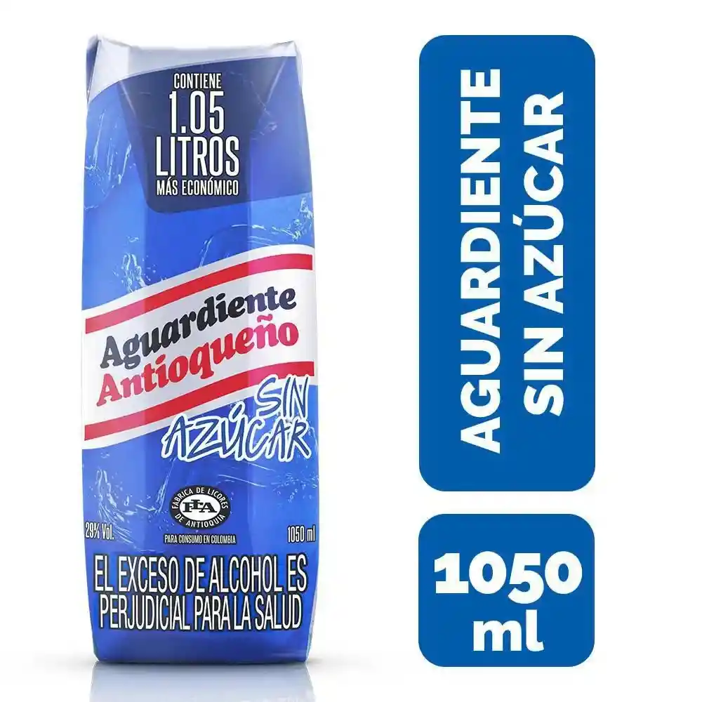 Aguard. Antioqueño Tetra Pack 1050ml Tapa Azul