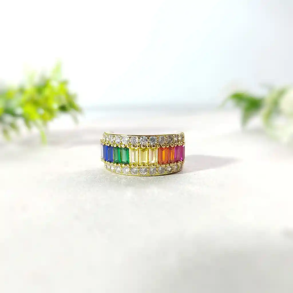 Collar Y Anillo Rainbow