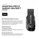 Memoria Flash Sandisk Ultra Shift Usb 3.0 De 64gb, 100mb/s