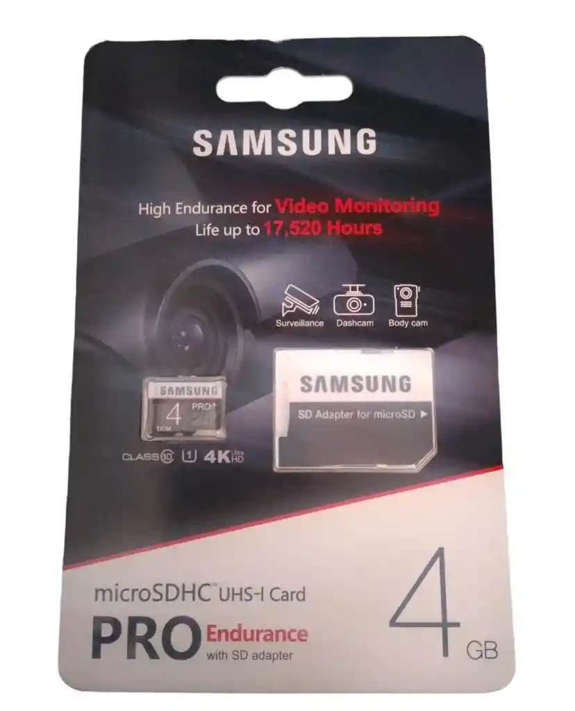 Tarjeta Micro Sdhc Samsung Pro Endurance De 4 Gb