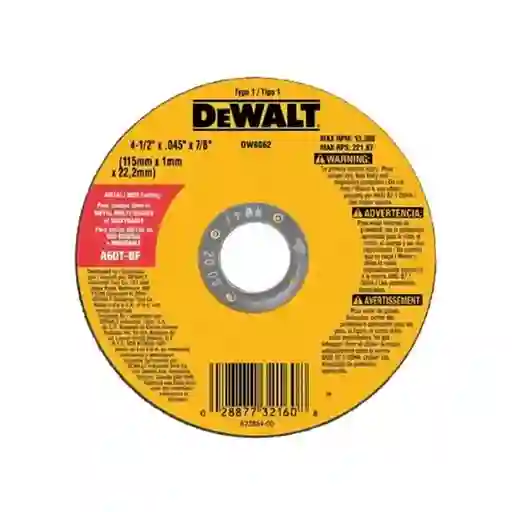 Disco Cortar Metal 4 1/2″ Dewalt