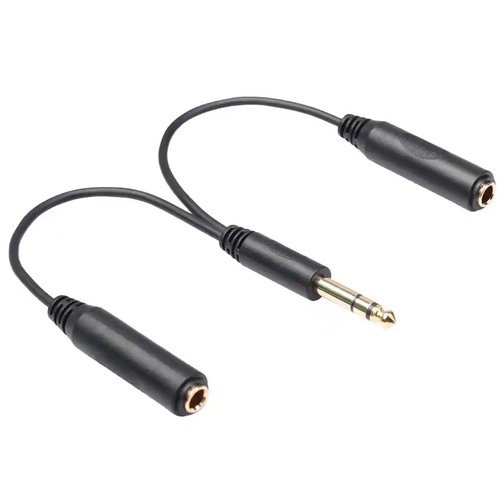 Cable De Audio 3.5 Stereo En Y 1 Macho A 2 Hembras