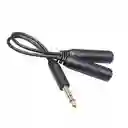 Cable De Audio 3.5 Stereo En Y 1 Macho A 2 Hembras