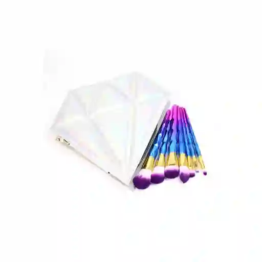 Set De Brochas Diseño Diamante 7 Piezas + Estuche