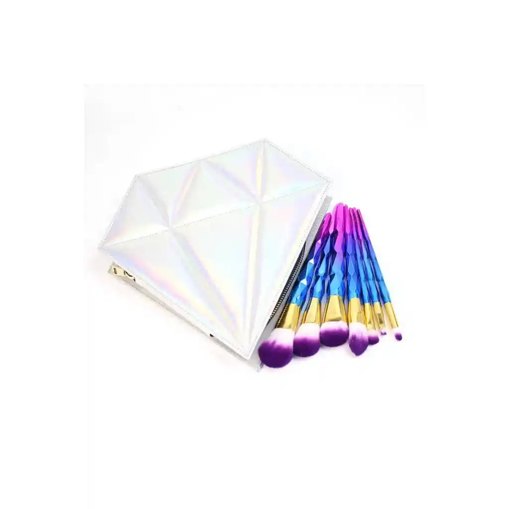 Set De Brochas Diseño Diamante 7 Piezas + Estuche