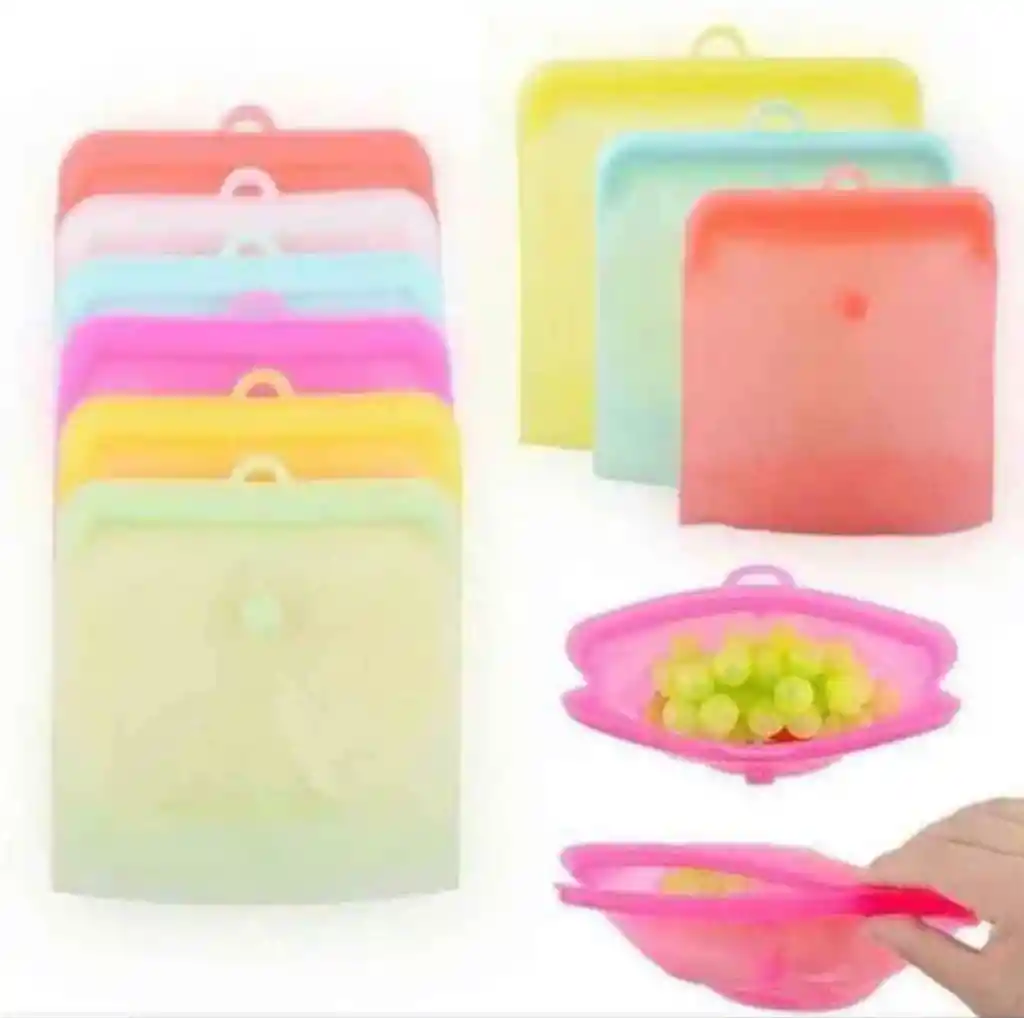 Bolsas De Silicona Reutilizables Para Alimentos Por Unidad 1500 Ml