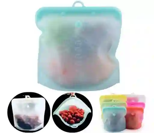 Bolsas De Silicona Reutilizables Para Alimentos 1000ml Unidad