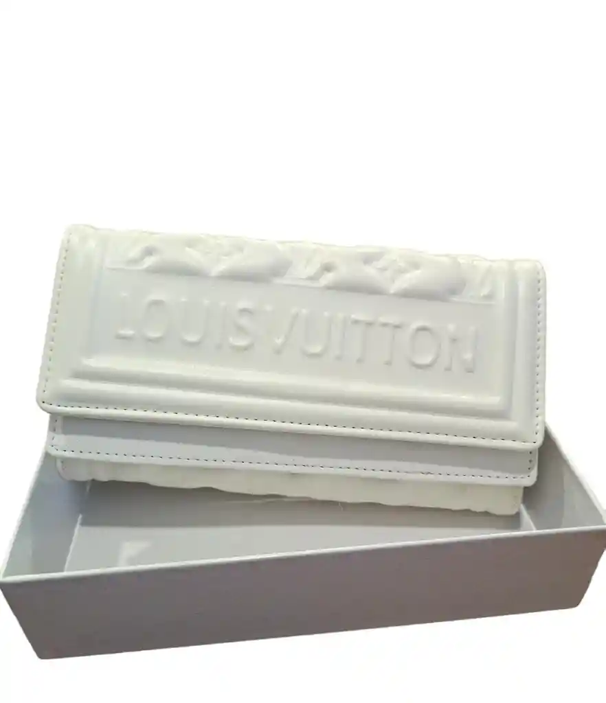 Billetera Dama Louis Vuitton De Color Blanco Grande