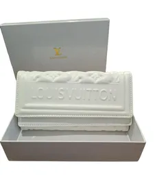 Billetera Dama Louis Vuitton De Color Blanco Grande