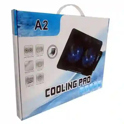 Base Refrigerante Cooling Pad A2, 5 Niveles 2 Ventiladores