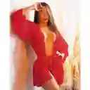 Kimono Marsella Conjunto Lenceria Sexy Color Rojo