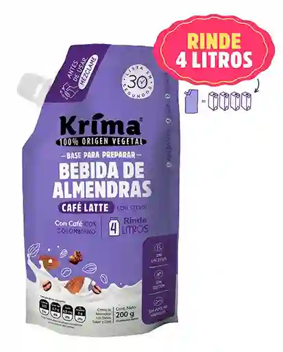 Base Cafe Latte Para Leche De Almendras Krima 200 Gr