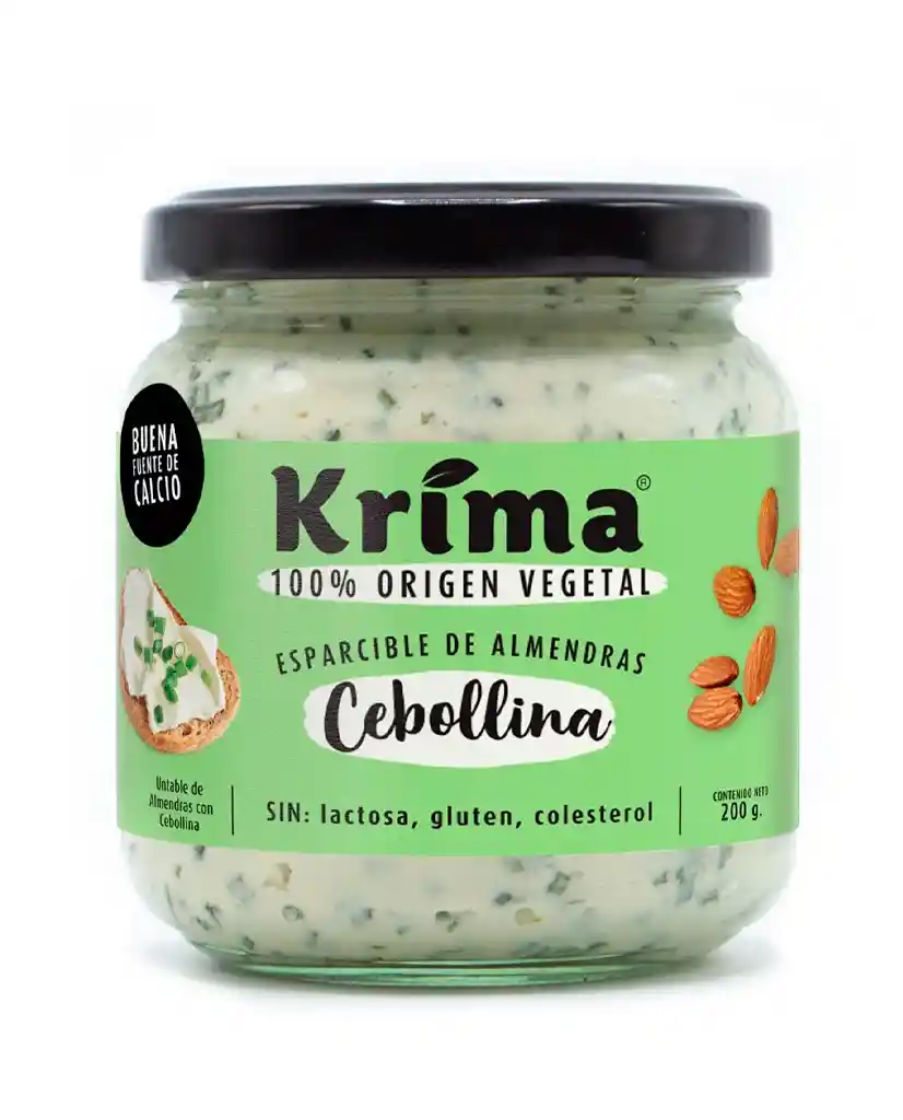 Queso Crema De Almendras Cebollina Krima 200 Gr