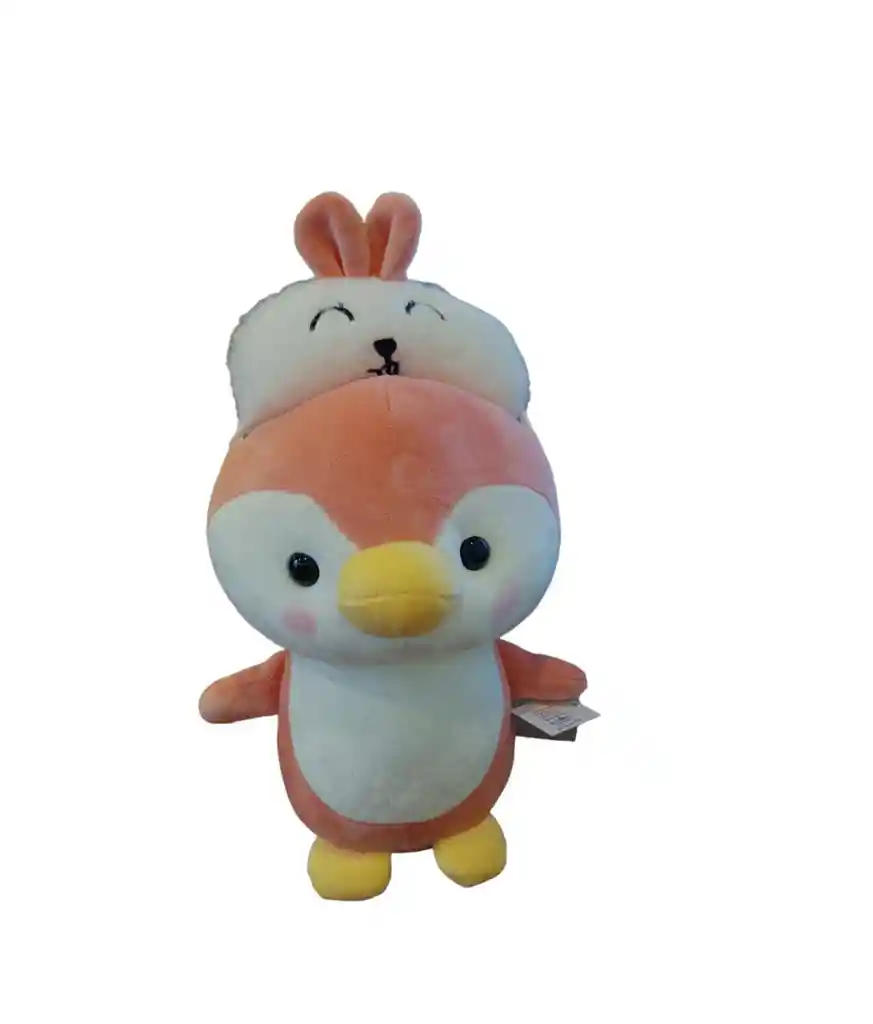 Peluche Pinguino Antifaz Rosa 852-8 30cm