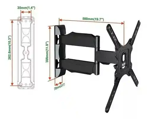 Soporte De Televisor Pared P4 32 A 60 Pulgadas Nb De 3 Brazos