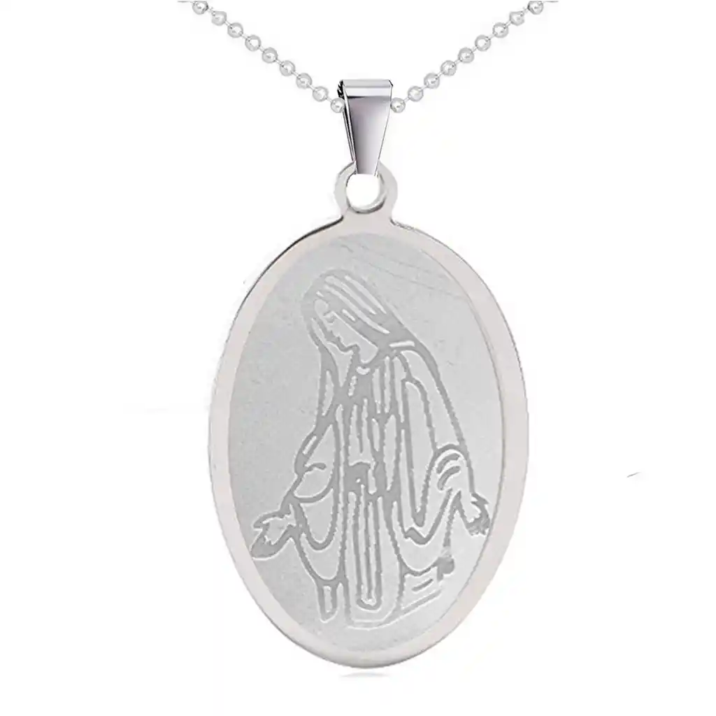 Collar Virgen Señora De Los Milagros Medalla + Estuche