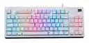Teclado Gamer Vsg Quasar Rgb Switch Blue Blanco Rgb Spa