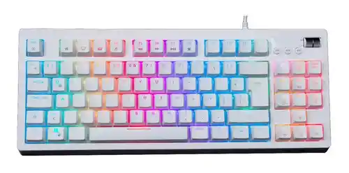 Teclado Gamer Vsg Quasar Rgb Switch Blue Blanco Rgb Spa