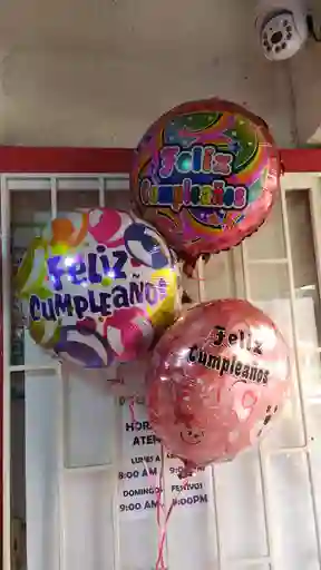 Globo Metalizado De Feliz Cumpleaños Inflado En Helio De 18 Pulgadas