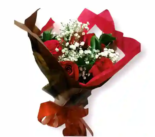 Bouquet De 6 Rosas Rojas