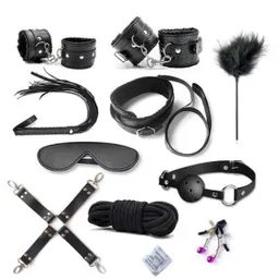 Kit Bondage Bdsm Sado 10 Piezas Color Negro