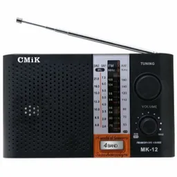 Radio Mini Linterna 4 Bandas Am Fm Sw Recargable Y A Pilas