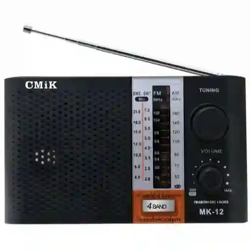 Radio Mini Linternas 4 Bandas Am/fm/ Sw1-2 Recargable Y Pila