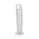 Dildo Con Chupa Lester, Color Transparente. 19cm