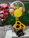Caja De Girasoles Elegante Con Gaveta