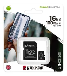 Tarjeta Micro Sd Kingston 16gb Clase 10 De Alto Rendimiento