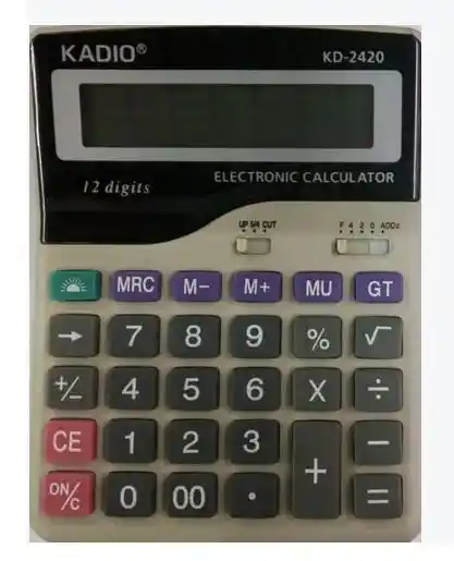 Calculadora 12 Digitos Kadio Kd 2420