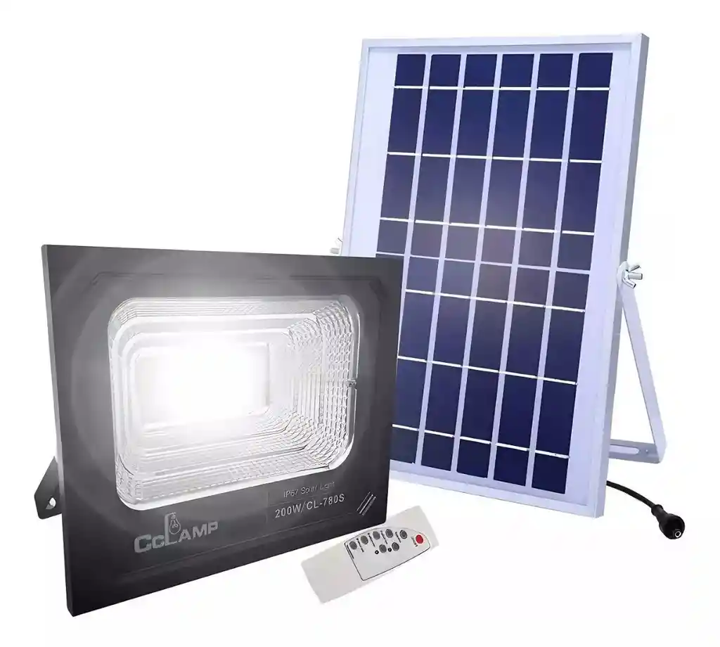 Reflector Led 50w Panel Solar Control Recargable Cl-730s