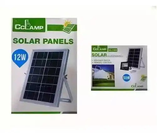 Reflector Led 50w Panel Solar Control Recargable Cl-730s