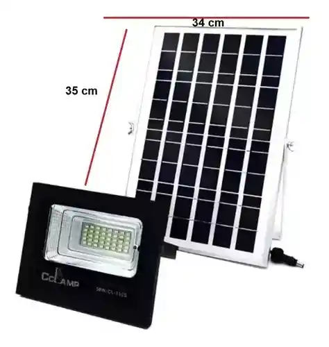 Reflector Led 50w Panel Solar Control Recargable Cl-730s