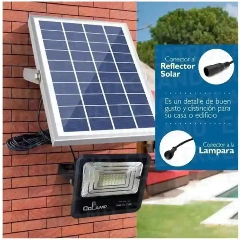 Reflector Led 50w Panel Solar Control Recargable Cl-730s