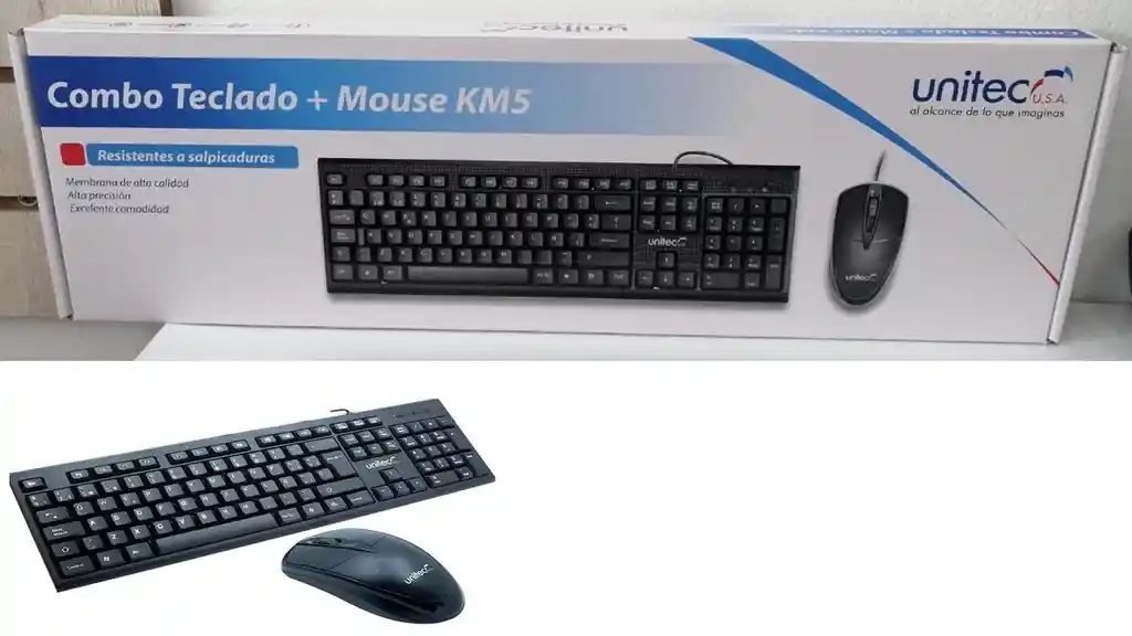 Unitec Combo De Teclado Y Mouse Alambrico Km5