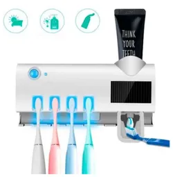 Soporte Esterilizador Cepillos + Dispensador Crema Dental