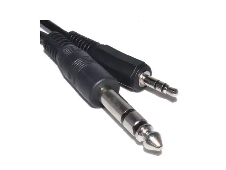 Cable De Plug Stereo 6.3 Mm Macho A 3.5 Mm Macho 1.5 M
