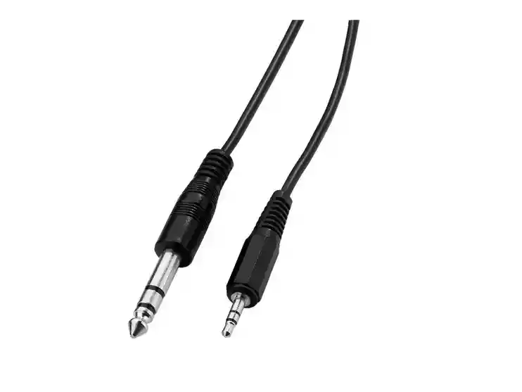 Cable De Plug Stereo 6.3 Mm Macho A 3.5 Mm Macho 1.5 M