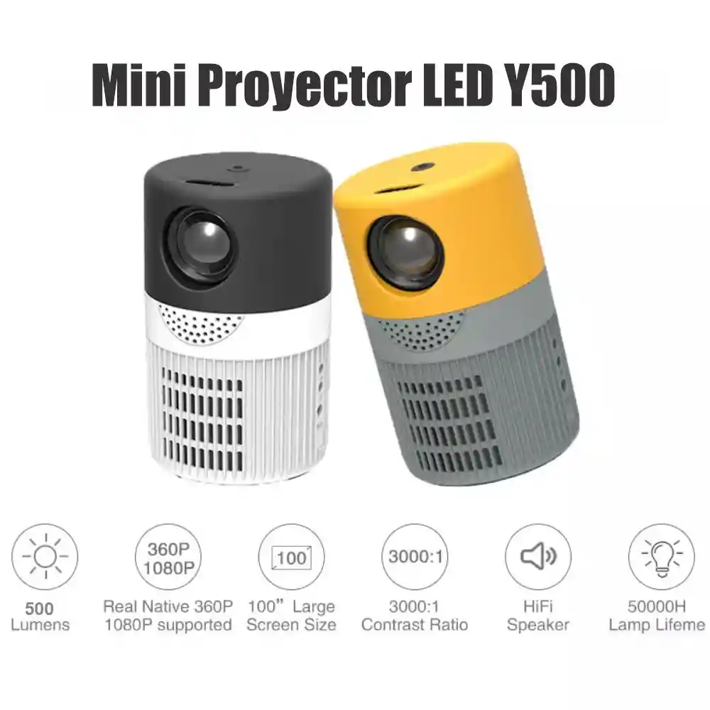 Mini Proyector Led Portátil Hdmi 1080p Multimedia Y500