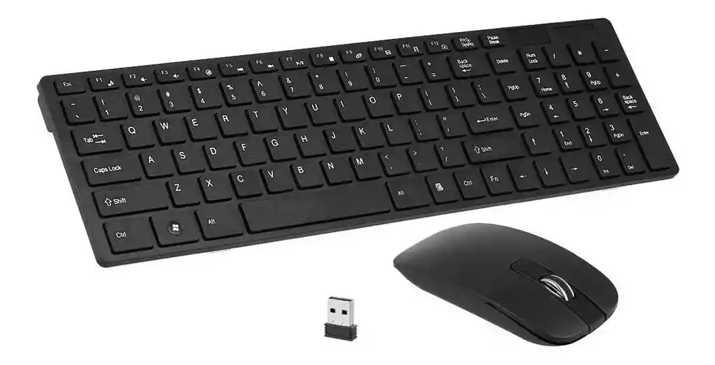 Combo K-06 Inalámbrico Teclado + Mouse + Protector Caucho