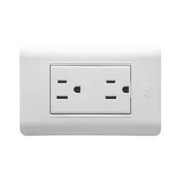 Toma Doble Incrustar Con Polo A Tierra Ave