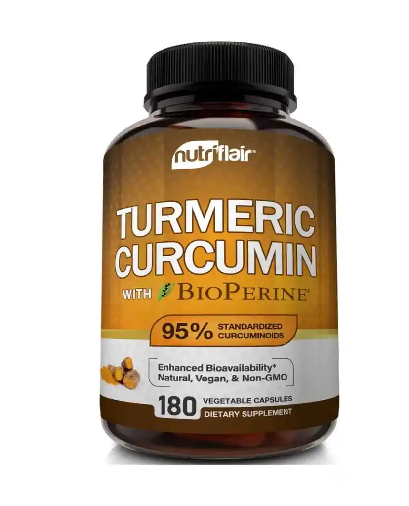 Nutriflair Curcumina De Curcuma Con Bioperine 1300 Mg 180 Capsulas