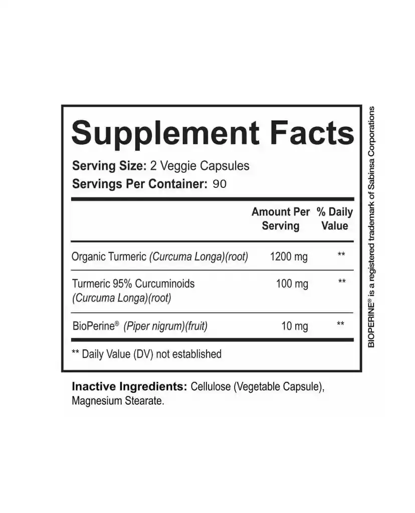 Nutriflair Curcumina De Curcuma Con Bioperine 1300 Mg 180 Capsulas