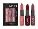 Labial Nyx En Barra Set X 3 Unidades Original