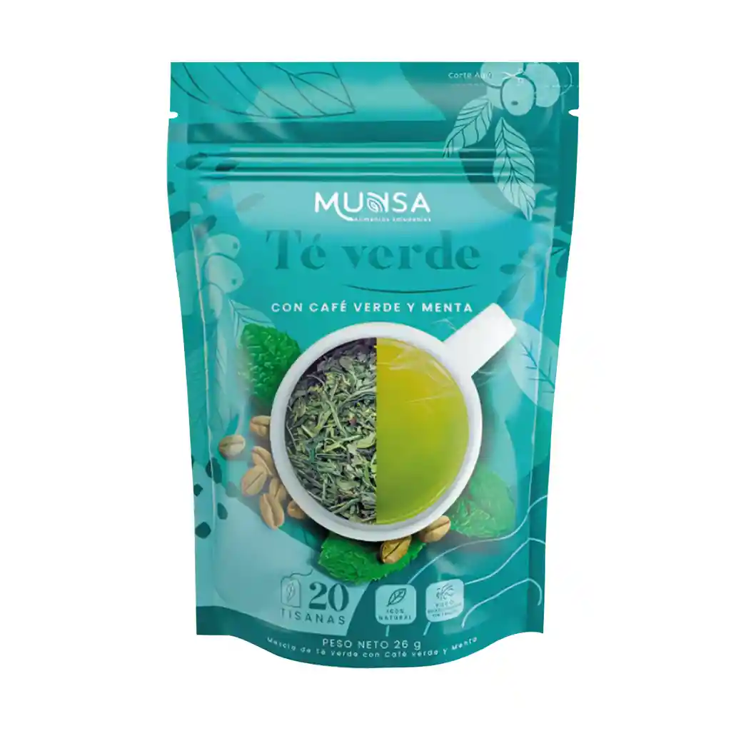 Te Verde Con Cafe Verde Y Menta X 20 Tisanas