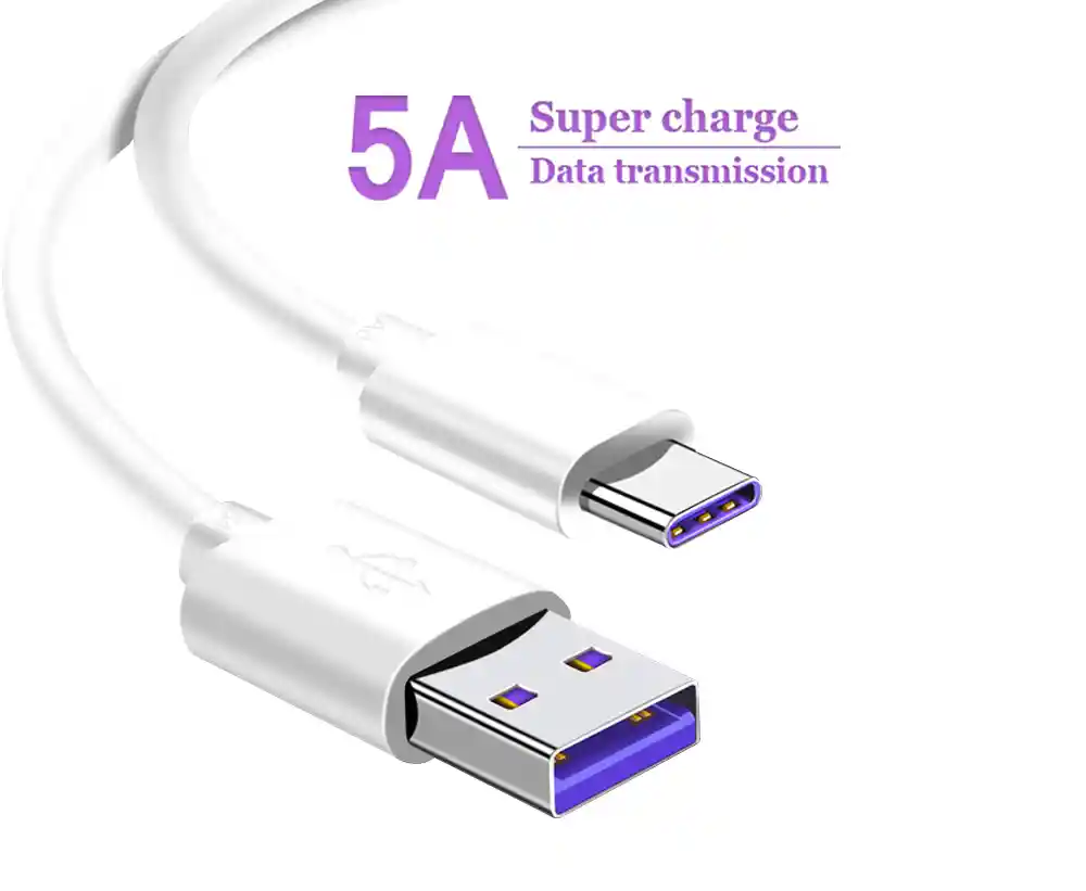 Cable De Usb Tipo C Macho A Usb 3.0 5a Carga Super Rapida